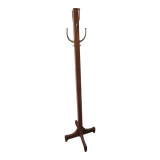 Arts and Crafts Style Mission Oak Free Standing Coat Garment Rack Hall Tree 5904 For Sale