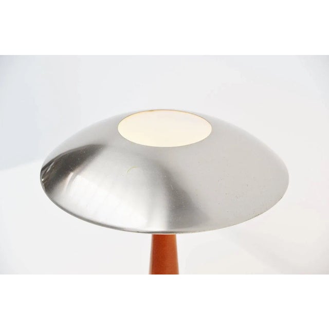 Metal Leather Table Lamp Model 8041 from Stilnovo, Italy, 1960s For Sale - Image 7 of 11