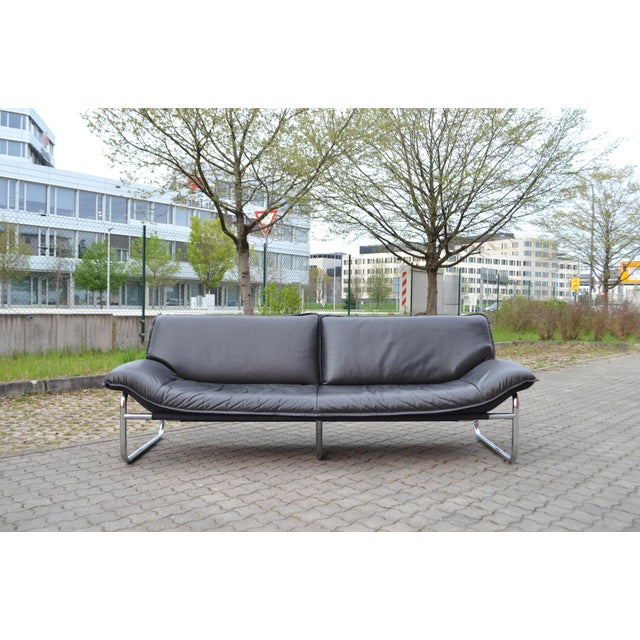 Leather Three-Seater Sofa by Johan Bertil Häggström for Swed-Form, 1980s For Sale - Image 12 of 18
