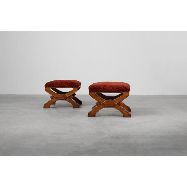 19th Century Gothic Revival Flemish Oak Footstool, Belgium For Sale - Image 13 of 15