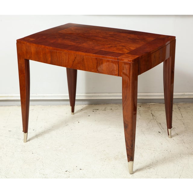Bespoke Walnut Table in the Manner of Jules Leleu For Sale - Image 9 of 9