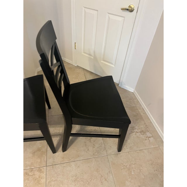 Farmhouse Ethan Allen Black Blake Chairs, Set of Three For Sale - Image 3 of 12