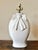 Metal 1980s Glossy White Porcelain Bow Lamp For Sale - Image 7 of 7