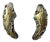 Vintage Boho Robin Schechtel Brass on Sterling Modernist Earrings For Sale