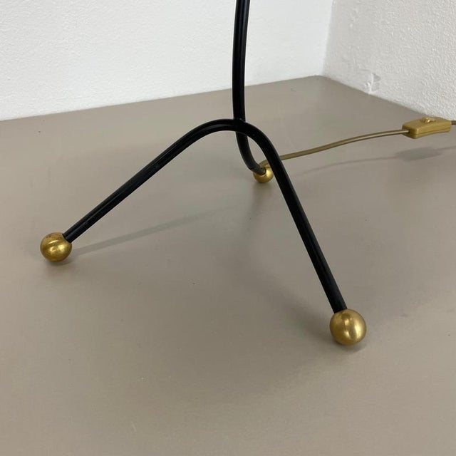 Vintage Austrian Metal and Rattan Tripod Table Light, 1960s For Sale - Image 15 of 18