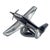 Metal 1940s Art Deco Chrome Propeller P-51a Mustang Airplane Table Lighter by Hamilton For Sale - Image 7 of 10