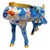 Vintage Chinese Cloisonné Horse Figurine Enamel Brass Statue Blue Red Gold 8.5" For Sale - Image 4 of 15
