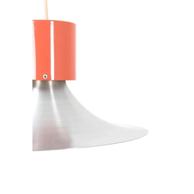 Pendant Lamp with Orange Detail For Sale - Image 5 of 8