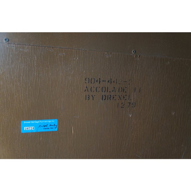 Late 20th Century 2 Drexel Heritage Accolade II Walnut Campaign Chifferobe For Sale - Image 15 of 15