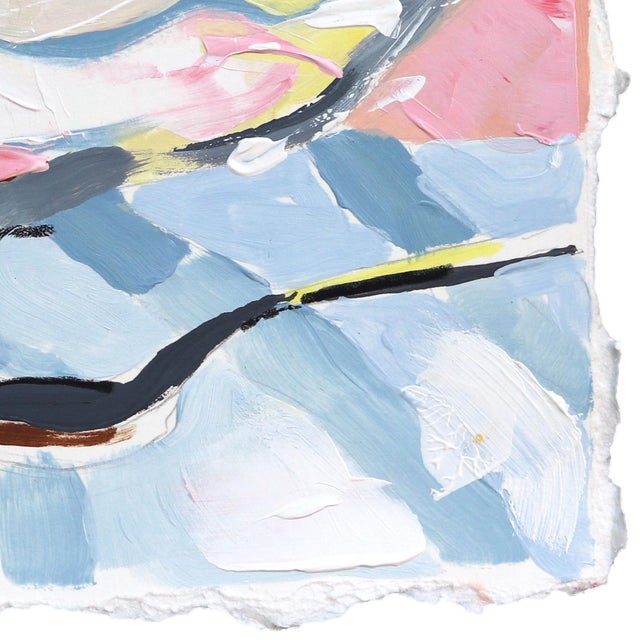 Paper Sunday Funday - Abstract Pastel-Tone Ice Cream Still Life Painting on Paper Original Artwork by Kellie Newsome For Sale - Image 7 of 8