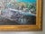Vintage Italian Riviera Oil Painting, Mediterranean Seascape, Gold Frame, 36x48 For Sale - Image 6 of 11