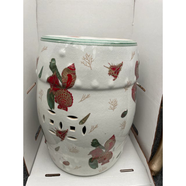 1970s Vintage Garden Seat with Shell Motif For Sale - Image 11 of 13