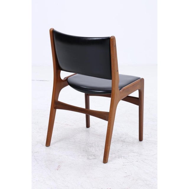 Mid-Century Danish Model 89 Chairs in Teak and Leatherette by Erik Buch, Set of 4 For Sale - Image 10 of 14