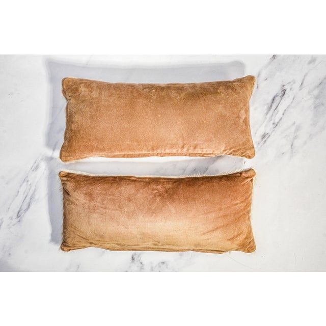 Pair Small Vintage White Brown Cowhide Accent Throw Pillow Western Home Decor For Sale - Image 11 of 12