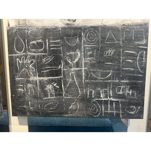 2020s Connie Lloveras Black and White Vessel Over Black and White Markings No. 2 For Sale - Image 5 of 6