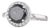 1.77ctw Black White Diamond Halo Ring 14k White Gold Size 8.25 Engagement For Sale