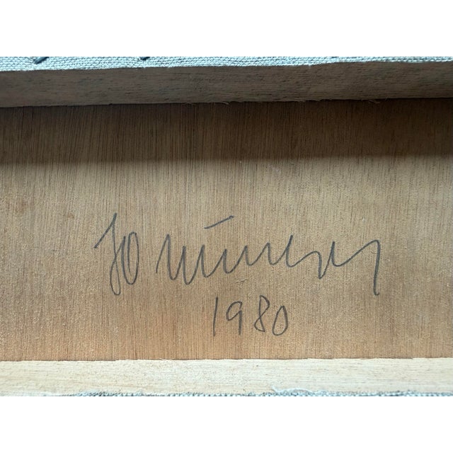 Red Rare, Jo Niemeyer (1946-), Concrete Modern Abstract Painting on Canvas, Signed, Dated For Sale - Image 8 of 8