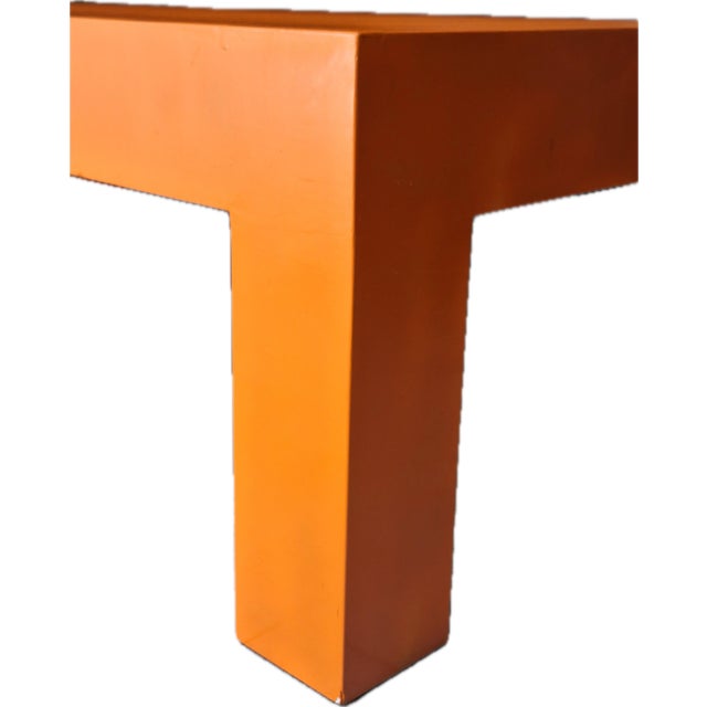 An Orange Lacquered Table For Sale - Image 4 of 8