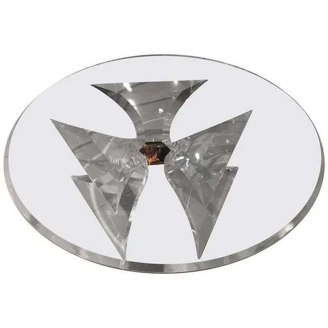 Vintage Lion in Frost Lucite & Brass Butterfly Coffee Table For Sale - Image 11 of 12