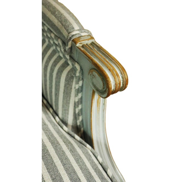 Gray Louis XVI Style Bergeres, a Pair For Sale - Image 8 of 12