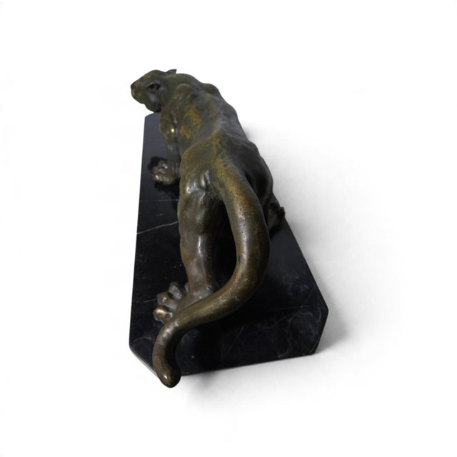 Miguel Fernando Lopez, Hunting Panther, 1980s, Bronze & Marble For Sale - Image 10 of 11