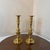 Metal Vintage Solid Brass Candlestick Holders, Classic Hexagonal Bases- a Pair For Sale - Image 7 of 9