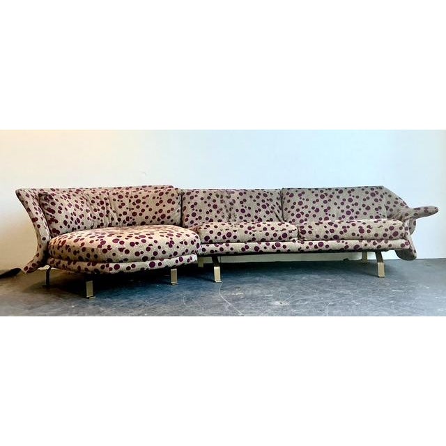 Make a bold statement with this avant-garde biomorphic sectional sofa by the renowned Italian firm, Il Loft. Embodying the...