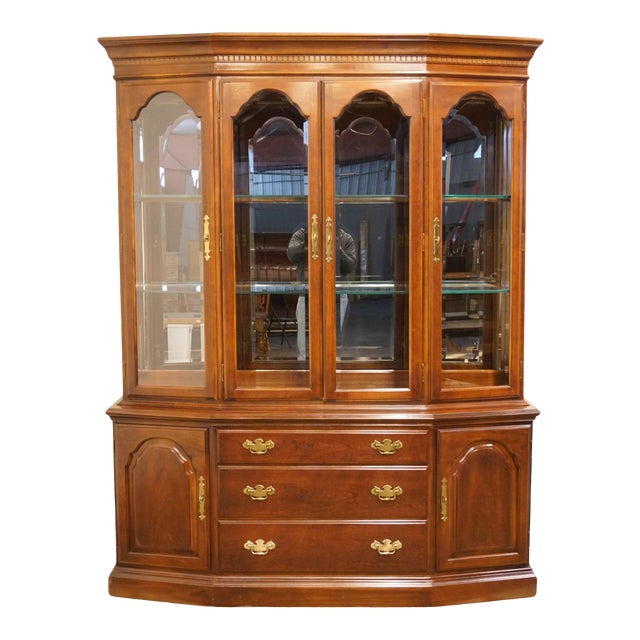 Bernhardt Furniture Solid Cherry Buffet With Illuminated Display China