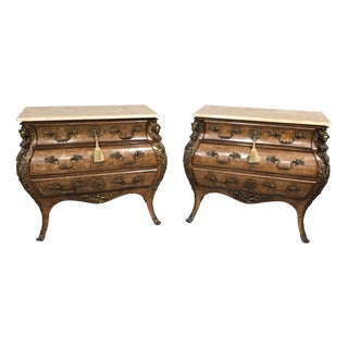 Antique French Bombe Commode, 1900, Set of 2 For Sale
