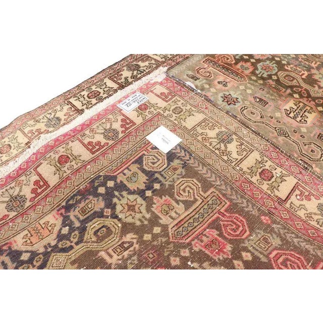 Textile Vintage Persian Azerbaijan Rug, 04’00 X 08’10 For Sale - Image 7 of 10