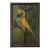 Antique Folk Art Painting of a Bird in a Tree, Signed (Oil on Board) For Sale