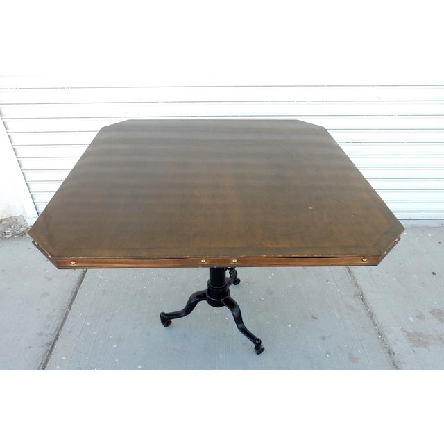 Mid-Century Modern 1920s Industrial Machine Age Adjustable Base Dining Cafe Table For Sale - Image 3 of 8
