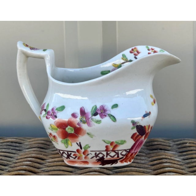 English 19th Century Chinoiserie Hand Painted Porcelain Creamer Pitcher For Sale - Image 9 of 9
