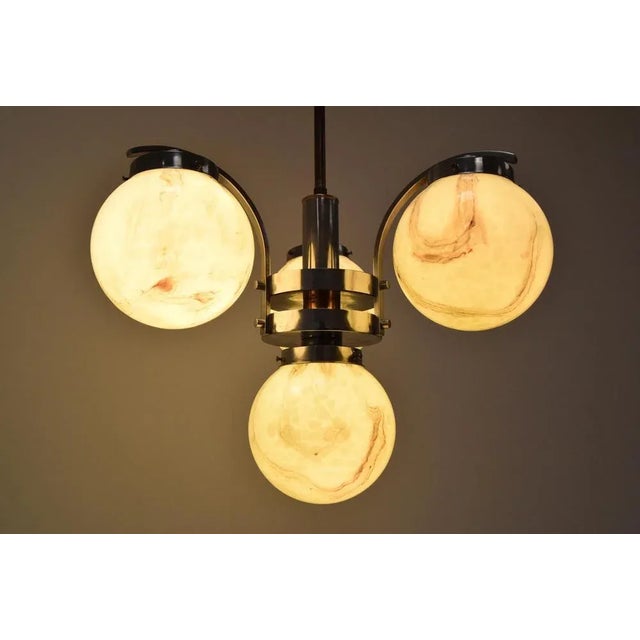 Art Deco Chrome Chandelier, 1930s For Sale - Image 14 of 18