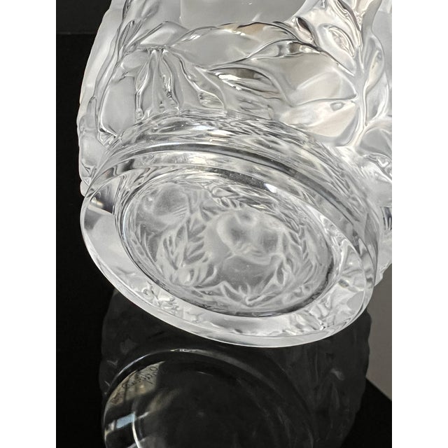 Glass 1980s Signed Lalique France Bagatelle Crystal Vase For Sale - Image 7 of 8