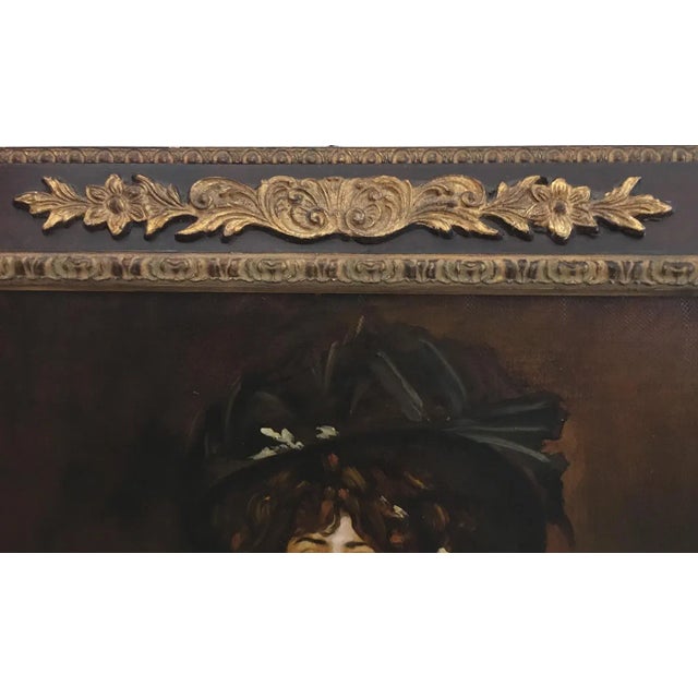 2000 - 2009 Lady in Black-in the Manner of G Bodini, Oil on Canvas, Framed For Sale - Image 5 of 8