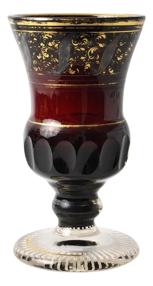 19th Century Bohemian Ruby Red Glass Goblet
