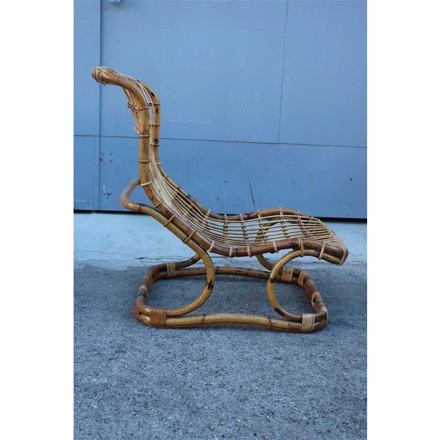 Italian Bamboo BP9 Armchair by Tito Agnoli, 1950s For Sale - Image 6 of 9