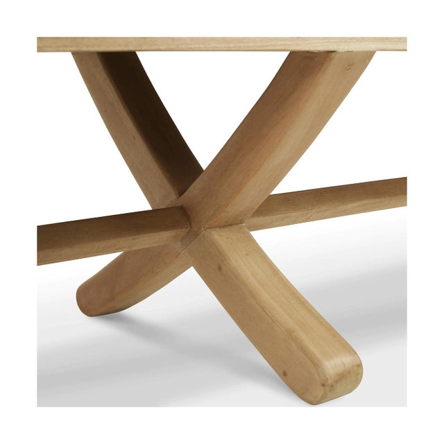 Scandinavian Minimalist Bench With Upholstered Seat For Sale In Greensboro - Image 6 of 10