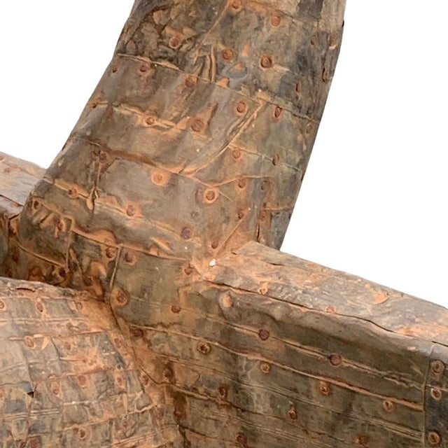 Brown Antique Wooden Senufo Bird Statue For Sale - Image 8 of 9