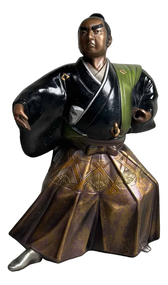 武士の鎧　　lithograph Edition AP 美品 Mid-Century Samurai Warrior Statue, Takaoka, Japan, 1960s