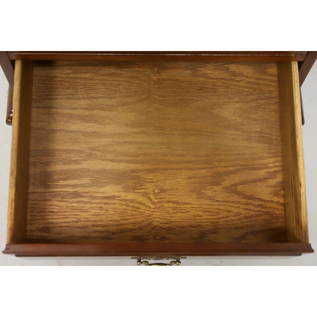 Brown Hickory Chair Mahogany Chippendale Nightstand Bedside Chest For Sale - Image 8 of 10