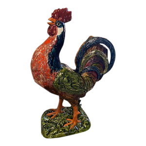 Rare Large Majolica Rooster