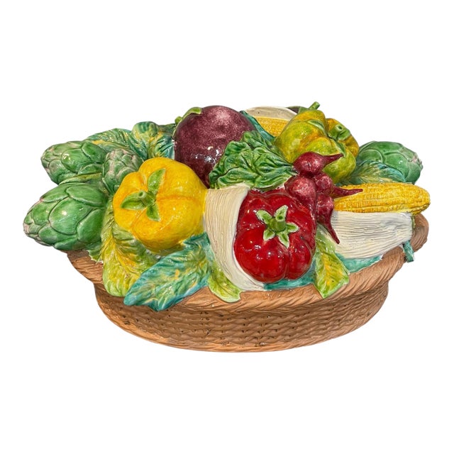 Vintage Large Italian Made Ceramic Centerpiece For Sale