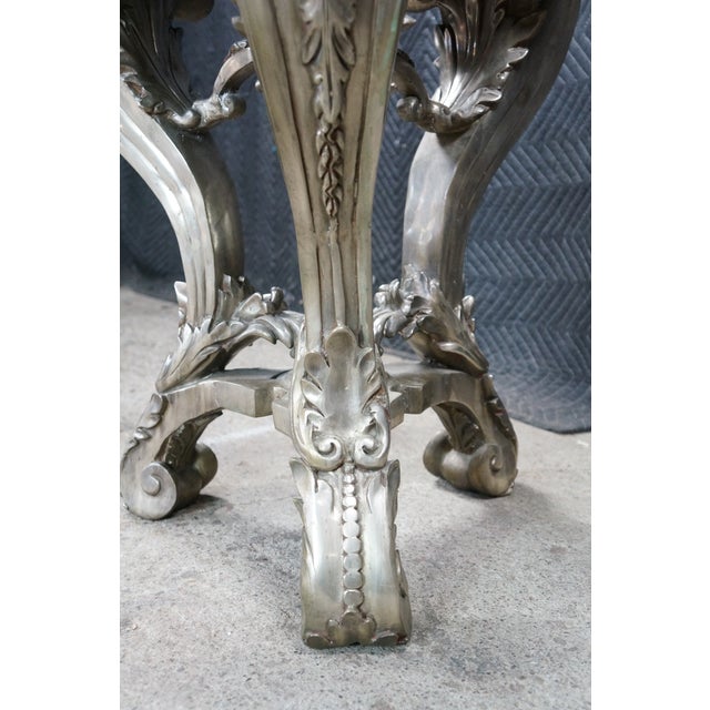 Late 20th Century Royal Bronze Studio Neoclassical Greek God Marble Pedestal Table Plant Stand 33" For Sale - Image 10 of 18