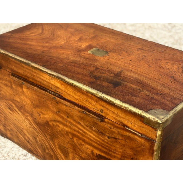 Large Camphor Wood Campaign Trunk, 1880s For Sale - Image 6 of 13