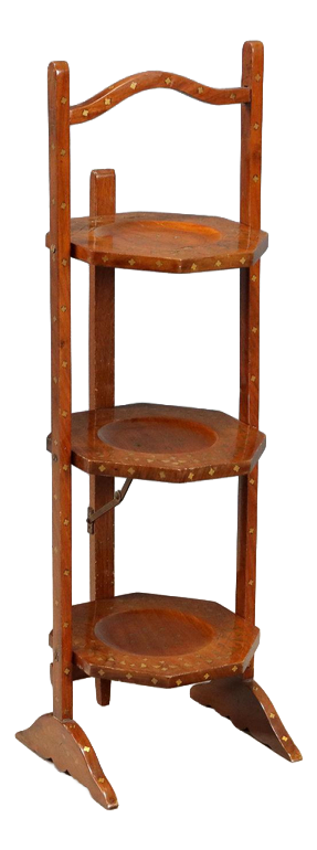 Italian Valet with Walnut Inlays and Brass