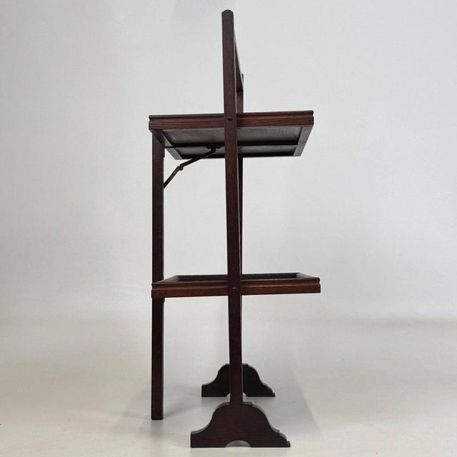 Antique Edwardian Oak Folding Tray Stand, 1910 For Sale - Image 11 of 16