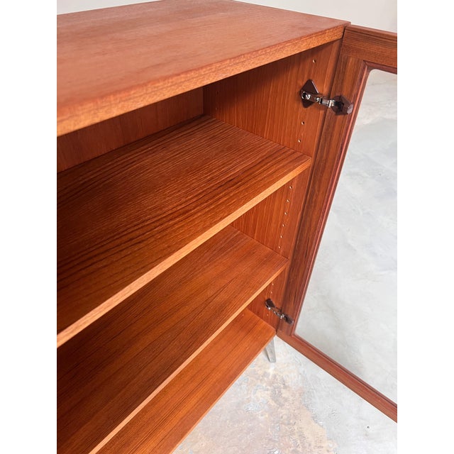 Brown Teak Display Cabinet by H.W. Klein for Bramin For Sale - Image 8 of 11