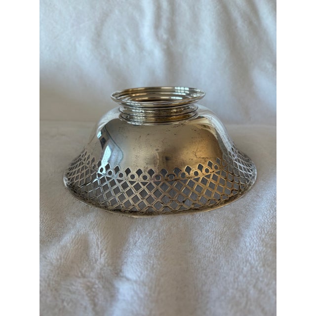 Mid-Century Modern Early 20th Century Sterling Silver Lattice Bowl For Sale - Image 3 of 6